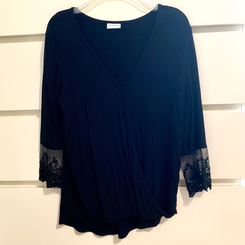 Black Goldspark Blouse size M